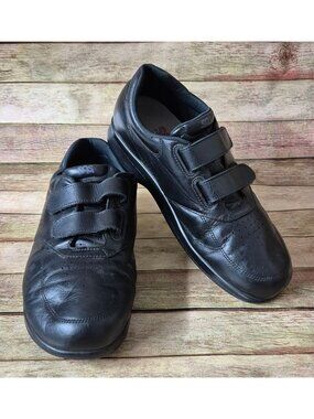 SAS Tripad Comfort Women's Size 9.5 Black Leather Shoes Double Strap Workwear